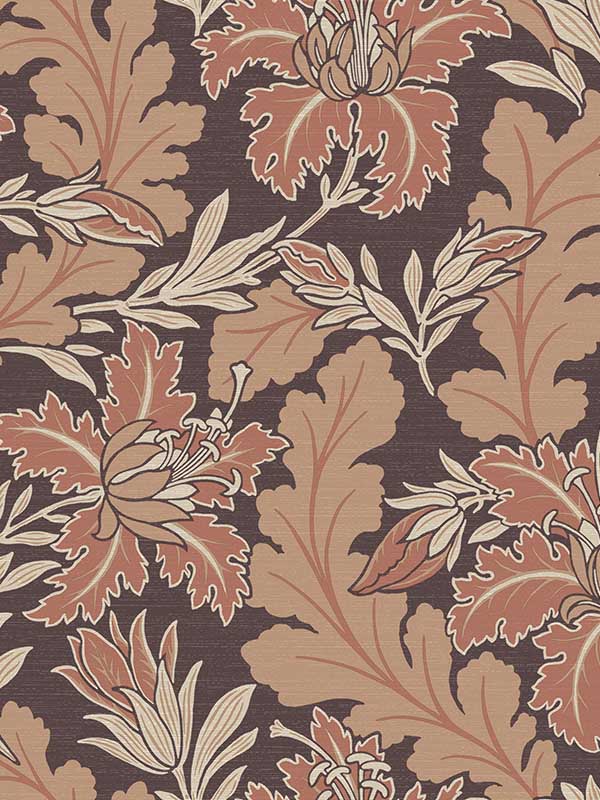 Butterfield Floral wallpaper in burgundy color - pattern number 2970-26144 - by A Street Prints in the Revival collection