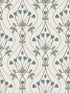 Dard Tulip Ogee wallpaper in teal color - pattern number 2970-26145 - by A Street Prints in the Revival collection