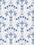 Dard Tulip Ogee wallpaper in blue color - pattern number 2970-26148 - by A Street Prints in the Revival collection