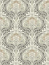 Mucha Botanical Ogee wallpaper in dark grey color - pattern number 2970-26150 - by A Street Prints in the Revival collection