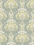 Mucha Botanical Ogee wallpaper in teal color - pattern number 2970-26151 - by A Street Prints in the Revival collection
