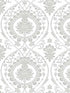 Imperial Damask fabric in white and silver color - pattern number DM4905 - by York in the Damask Resource Library collection