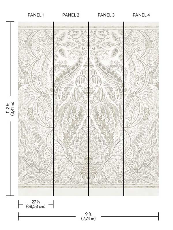 Jaipur fabric in beige color - pattern number DM4913M - by York in the Damask Resource Library collection