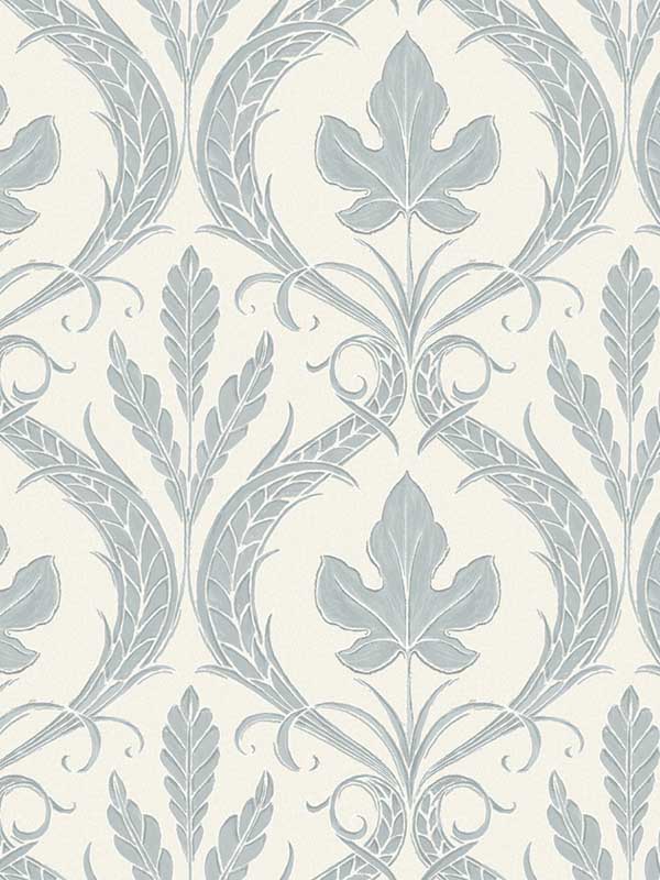 Adirondack Damask fabric in blue and beige color - pattern number DM4922 - by York in the Damask Resource Library collection