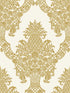Pineapple Plantation wallpaper in gold color - pattern number DM4971 - by York in the Damask Resource Library collection