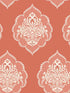 Signet Medallion Damask wallpaper in coral color - pattern number DM4981 - by York in the Damask Resource Library collection