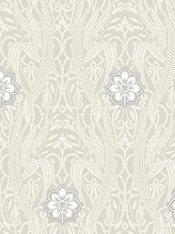 Gatsby Damask wallpaper in grey color - pattern number DM4992 - by York in the Damask Resource Library collection