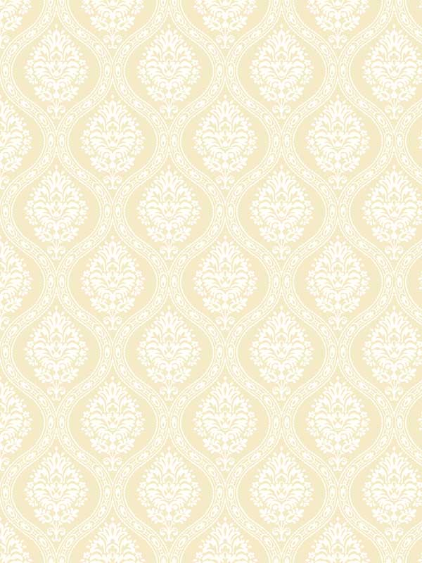 Petite Ogee wallpaper in yellow color - pattern number DM5029 - by York in the Damask Resource Library collection