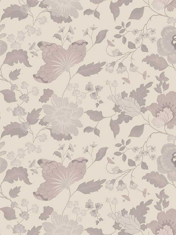 Vittoria Floral wallpaper in rose color - pattern number 4058-24845 - by Brewster in the Italian Silk collection