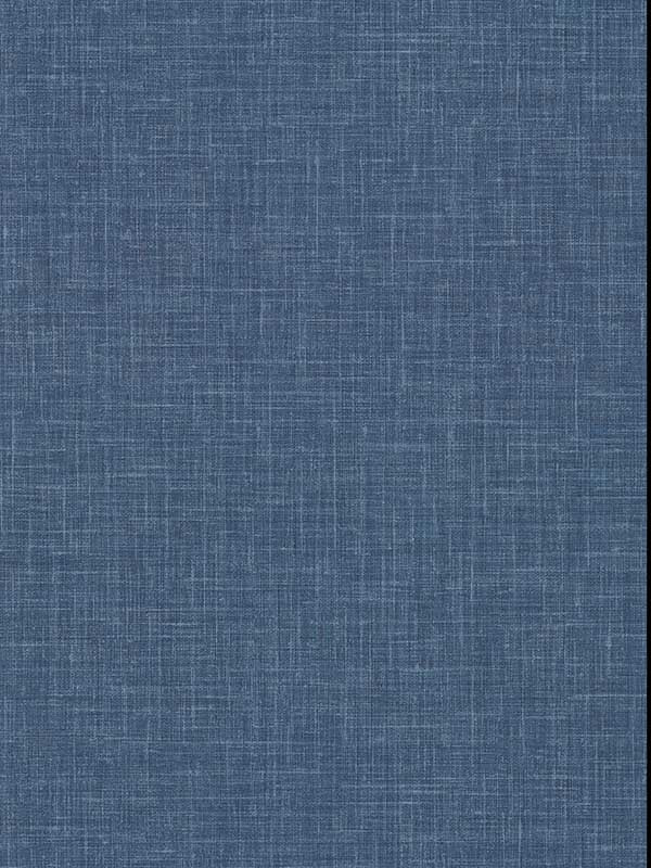 Upton Faux Linen wallpaper in indigo color - pattern number 2984-50302 - by Warner in the Warner XI Naturals and Grasscloths collection