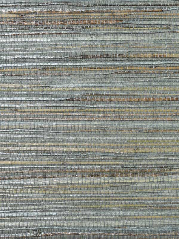 Jute wallpaper in coir and metallic graphite color - pattern number LN11808 - by Seabrook in the Lillian August Natural Textured Wallcoverings collection