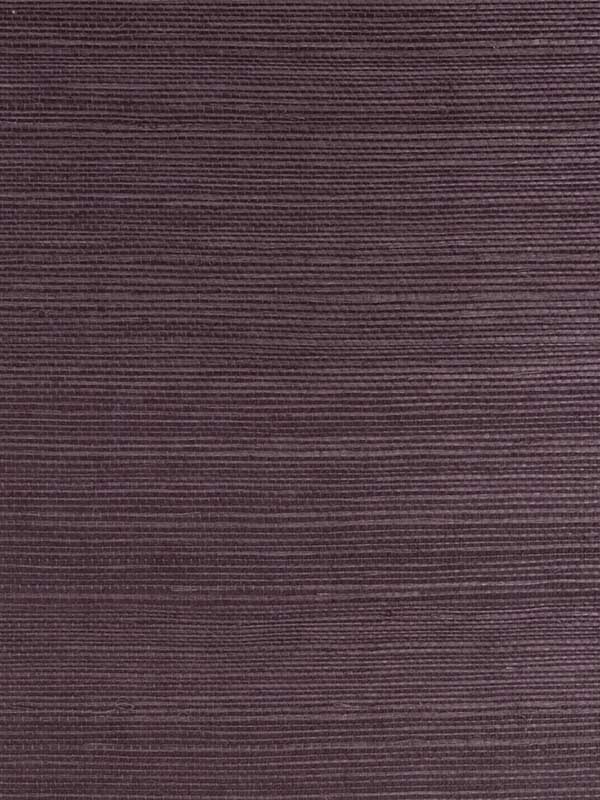 Sisal Grasscloth wallpaper in deep plum color - pattern number LN11811 - by Seabrook in the Lillian August Natural Textured Wallcoverings collection