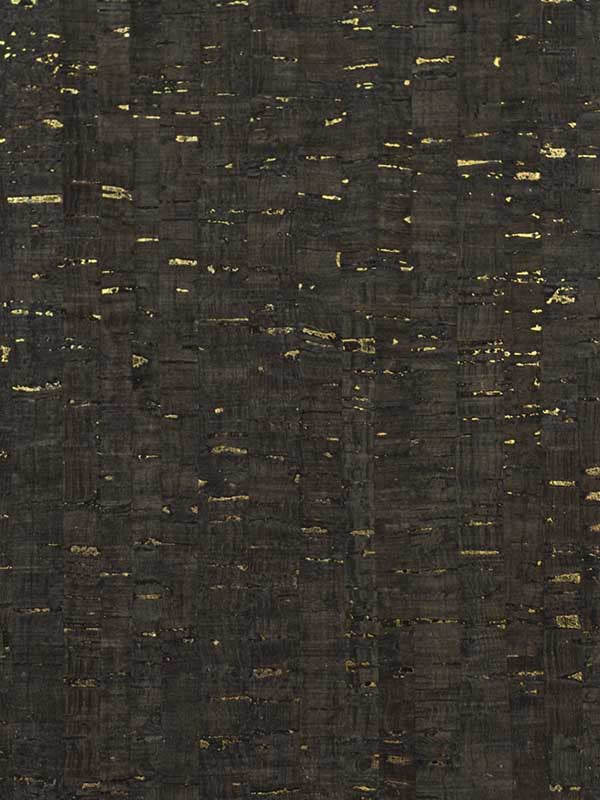 Cork wallpaper in espresso and metallic gold color - pattern number LN11858 - by Seabrook in the Lillian August Natural Textured Wallcoverings collection