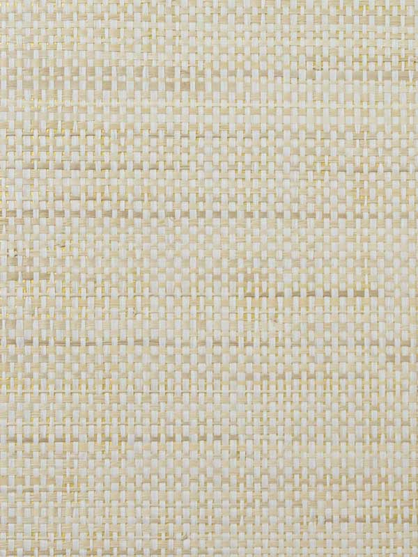 Paper and Raffia wallpaper in antique white and gold color - pattern number LN11891 - by Seabrook in the Lillian August Natural Textured Wallcoverings collection