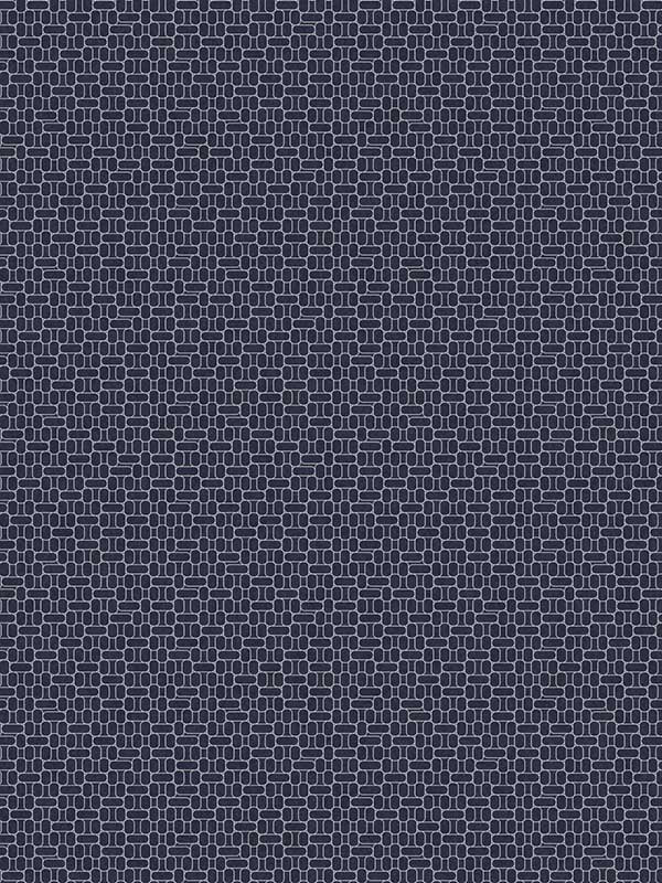 Capsule Geometric wallpaper in denim blue and metallic silver color - pattern number KTM1617 - by Seabrook in the Mondrian collection
