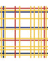 Mondrian Grid mural in multicolored color - pattern number KTM1003M - by Seabrook in the Mondrian collection