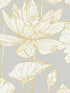 Water Lily Floral wallpaper in metallic gold and grey color - pattern number ET10906 - by Seabrook in the Etten Gallerie Online collection