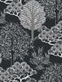 Kimono Trees fabric in black metallic color - pattern number BW3852 - by York in the Black and White Resource Library collection