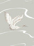 Soaring Cranes fabric in taupe color - pattern number BW3872 - by York in the Black and White Resource Library collection