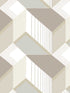 Graphic Geo Blocks fabric in white and cream color - pattern number BW3881 - by York in the Black and White Resource Library collection