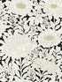 Wood Block Blooms fabric in black and gold color - pattern number BW3923 - by York in the Black and White Resource Library collection