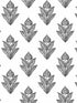 Lotus Motif wallpaper in black and white color - pattern number BW3977 - by York in the Black and White Resource Library collection