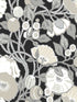Vincent Poppies fabric in black and cream color - pattern number BW3981 - by York in the Black and White Resource Library collection