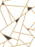 Prismatic fabric in gold and black color - pattern number RY2702 - by York in the Black and White Resource Library collection