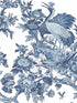 Crane Toile fabric in french blue color - pattern number DT20200 - by Dupont in the Dupont High Performance Wallcovering collection