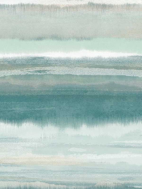 Watercolor Stripe wallpaper in calypso green color - pattern number DT20302 - by Dupont in the Dupont High Performance Wallcovering collection