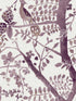 Peacock Block Print fabric in purple color - pattern number BO6631 - by Antonina Vella in the Boho Luxe collection