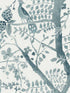 Peacock Block Print fabric in teal color - pattern number BO6632 - by Antonina Vella in the Boho Luxe collection