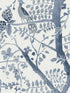 Peacock Block Print fabric in blue color - pattern number BO6634 - by Antonina Vella in the Boho Luxe collection