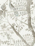 Peacock Block Print fabric in off white color - pattern number BO6635 - by Antonina Vella in the Boho Luxe collection
