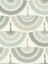 Feather and Fringe fabric in cream and blue color - pattern number BO6643 - by Antonina Vella in the Boho Luxe collection