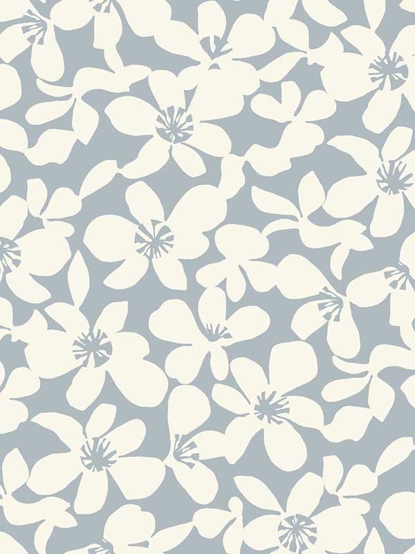 Free Spirit wallpaper in blue color - pattern number BO6684 - by Antonina Vella in the Boho Luxe collection