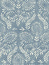 Laurel Damask wallpaper in blue color - pattern number BO6733 - by Antonina Vella in the Boho Luxe collection