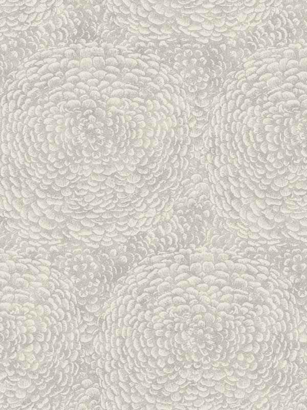 Floret wallpaper in off white color - pattern number BO6753 - by Antonina Vella in the Boho Luxe collection
