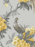 en Pheasant Floral fabric in grey color - pattern number M1662 - by Brewster in the Archive Collection collection