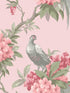 en Pheasant Floral fabric in pink color - pattern number M1665 - by Brewster in the Archive Collection collection
