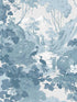 Eden Crane Lagoon fabric in blue color - pattern number M1675 - by Brewster in the Archive Collection collection
