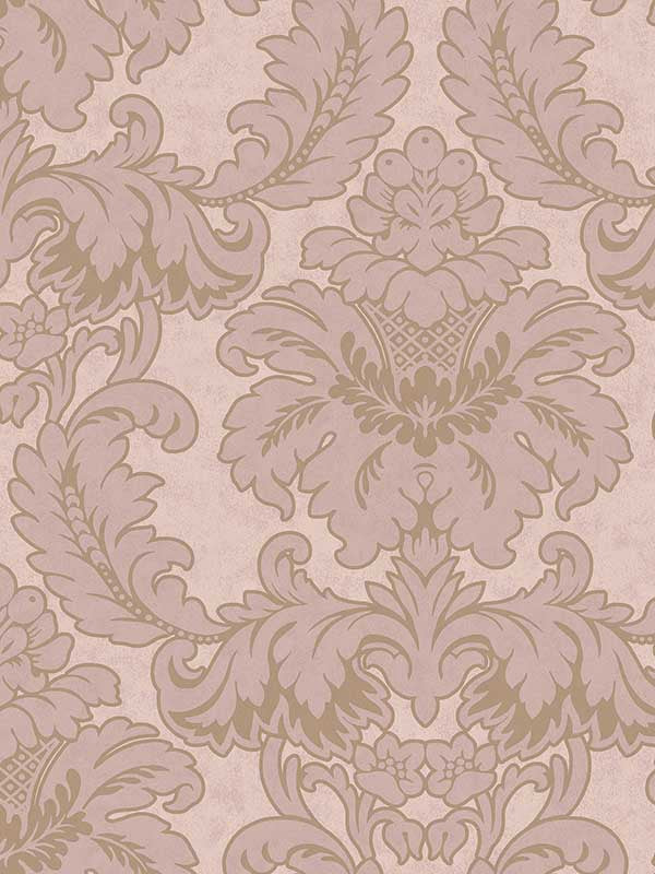 Windsor Damask fabric in pink color - pattern number M1706 - by Brewster in the Archive Collection collection