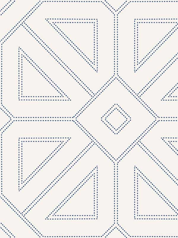 Voltaire Beaded Geometric fabric in indigo color - pattern number 2973-87372 - by A Street Prints in the Daylight collection
