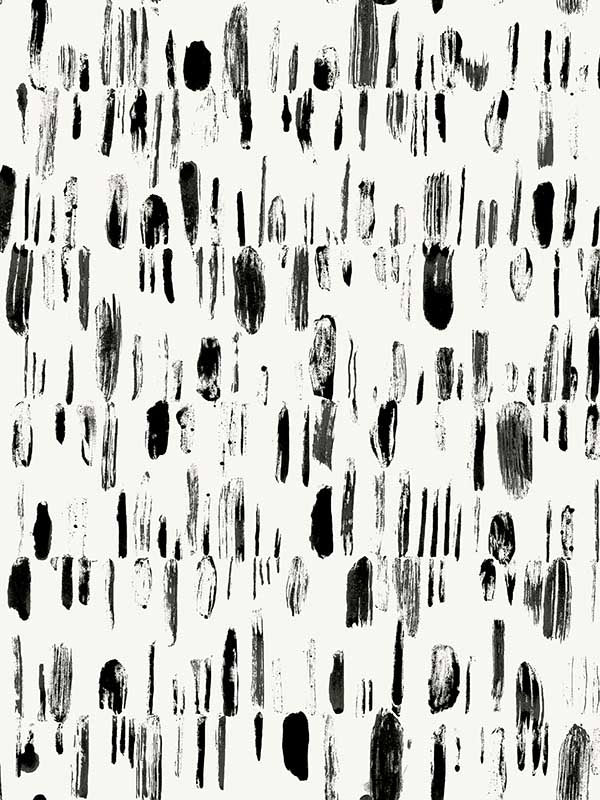Dwell Brushstrokes fabric in black color - pattern number 2973-90201 - by A Street Prints in the Daylight collection