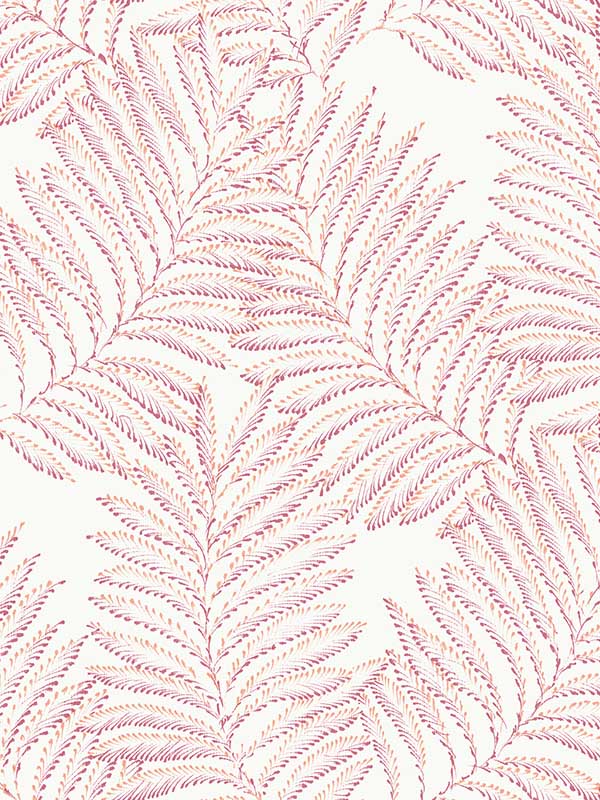 Finnley Inked Fern wallpaper in pink color - pattern number 2973-90502 - by A Street Prints in the Daylight collection