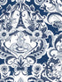 Sadie Parisian Damask fabric in navy color - pattern number 2973-90885 - by A Street Prints in the Daylight collection