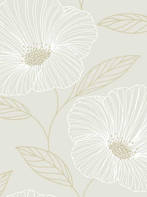 Mythic Floral fabric in dove color - pattern number 2973-91131 - by A Street Prints in the Daylight collection