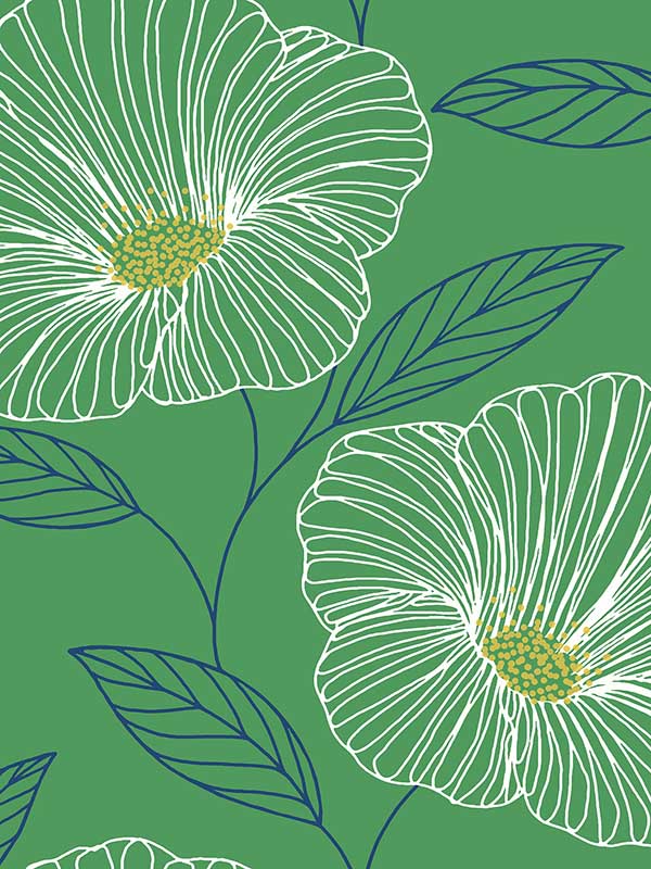 Mythic Floral fabric in green color - pattern number 2973-91133 - by A Street Prints in the Daylight collection