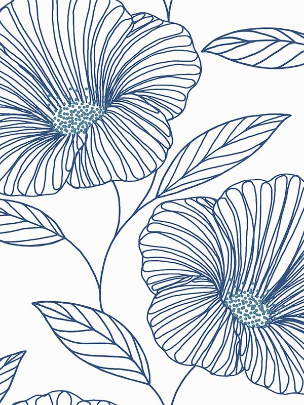 Mythic Floral fabric in blue color - pattern number 2973-91135 - by A Street Prints in the Daylight collection