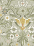Ostanskar Retro Floral fabric in green color - pattern number 2999-24113 - by A Street Prints in the Annelie collection